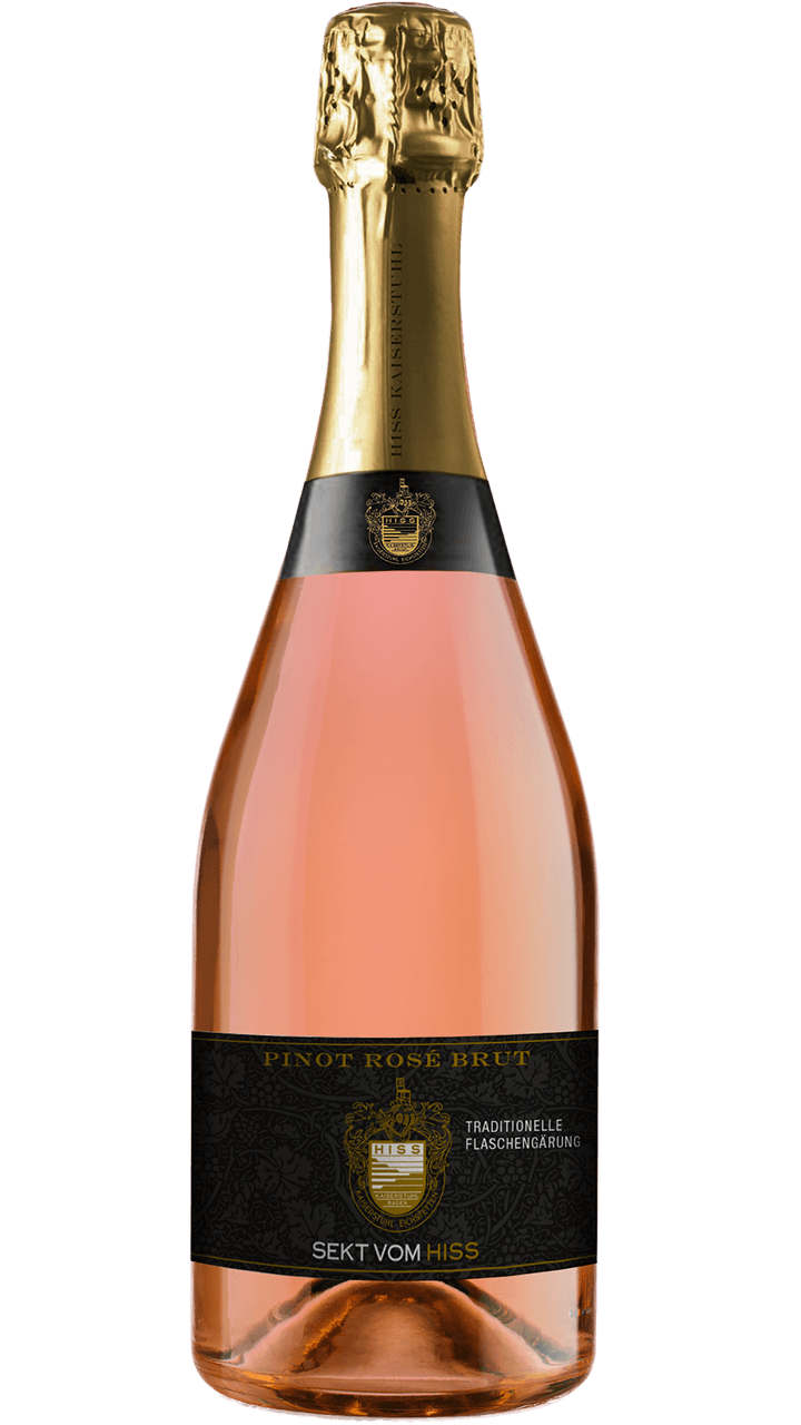 Produktfoto - Pinot Rosé brut traditionelle Flaschengärung aus der Linie Sekt & Secco von Weingut Hiss aus Kaiserstuhl, Eichstetten